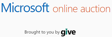 Microsoft online auction, brought to you by Give